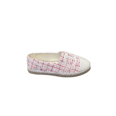 CHANEL WOMEN’S ESPADRILLES THICK SOLE 2023 NEW GRASS KNITTED LEATHER SHOES 